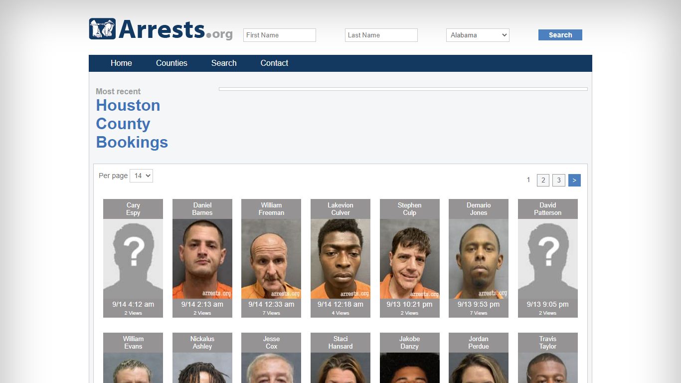 Houston County Arrests and Inmate Search