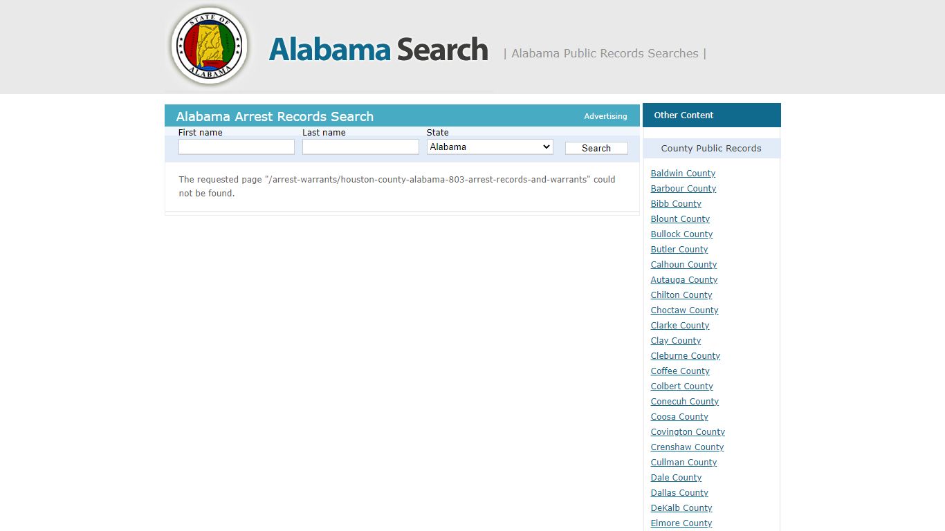 Houston County, Alabama – Arrest Records and Warrants