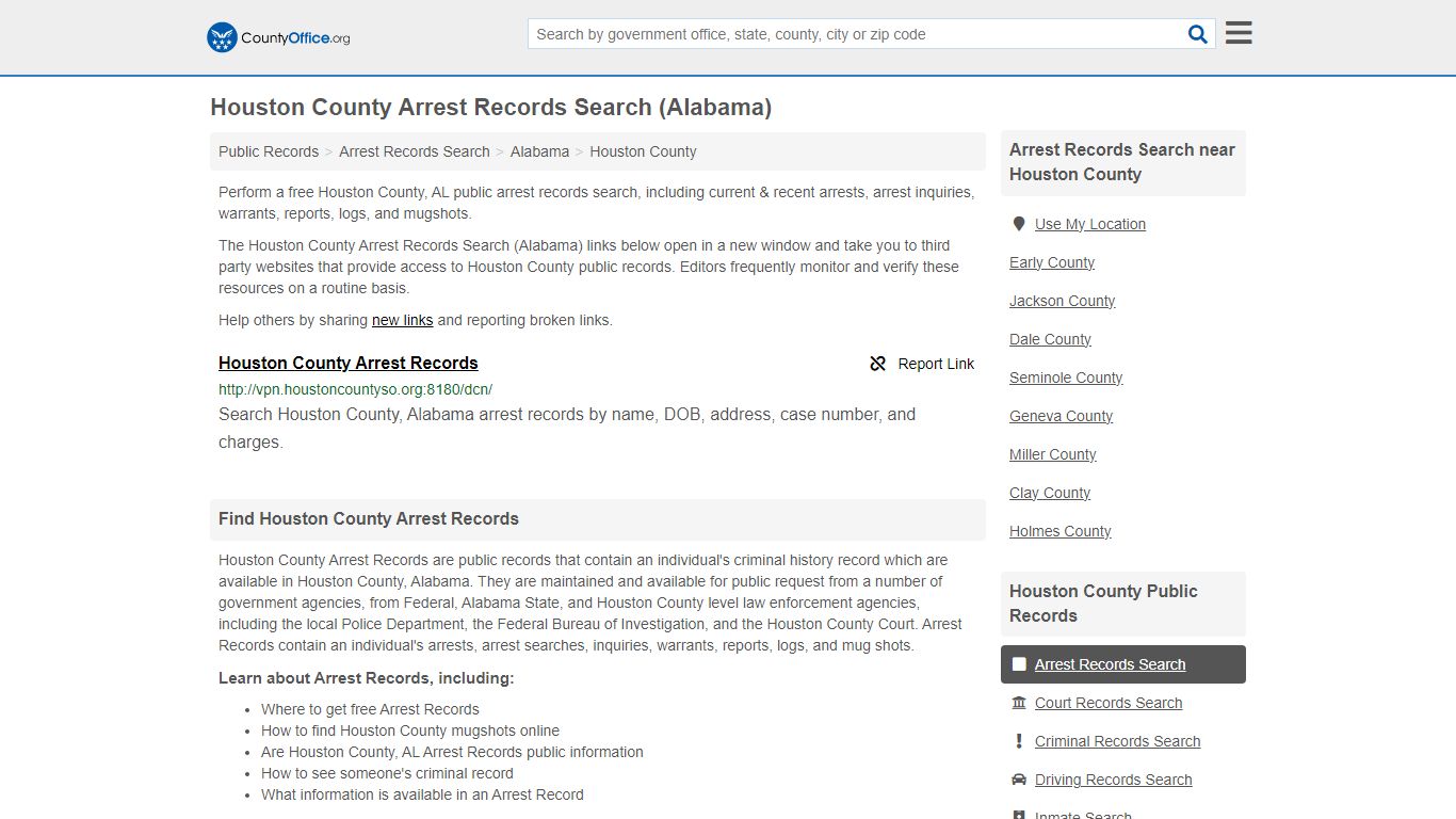 Arrest Records Search - Houston County, AL (Arrests & Mugshots)