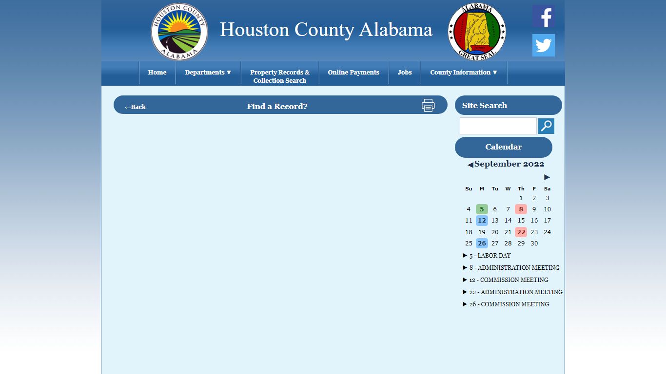 Find a Record? ::Houston County::